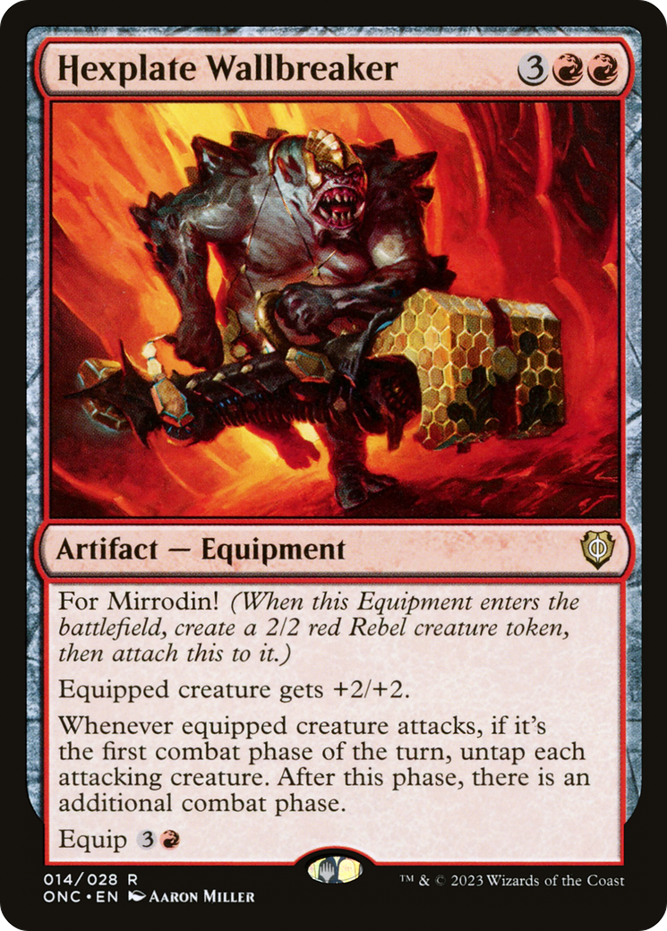 Hexplate Wallbreaker (ONC-014) - Phyrexia: All Will Be One Commander - Magic The Gathering