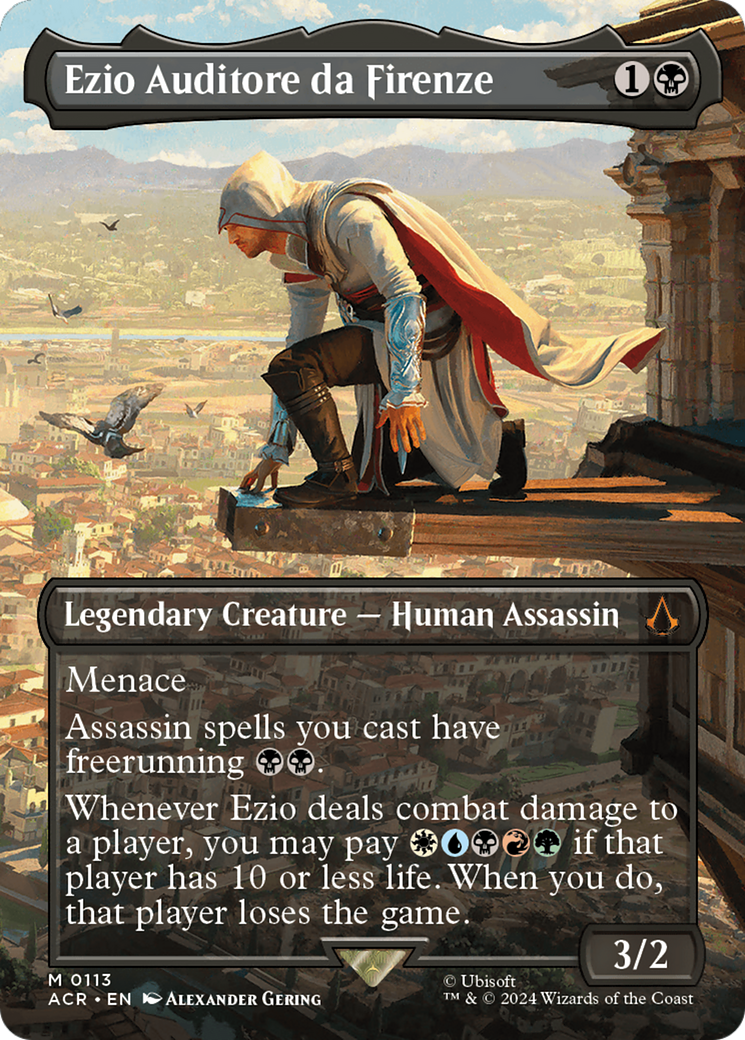 FOIL Ezio Auditore da Firenze (Borderless) (ACR-113) - Assassin's Creed - Magic The Gathering