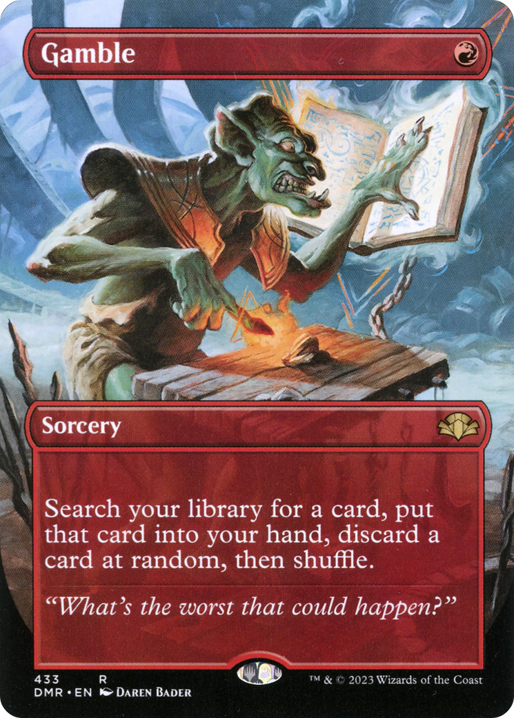 FOIL Gamble (Borderless) (DMR-433) - Dominaria Remastered - Magic The Gathering