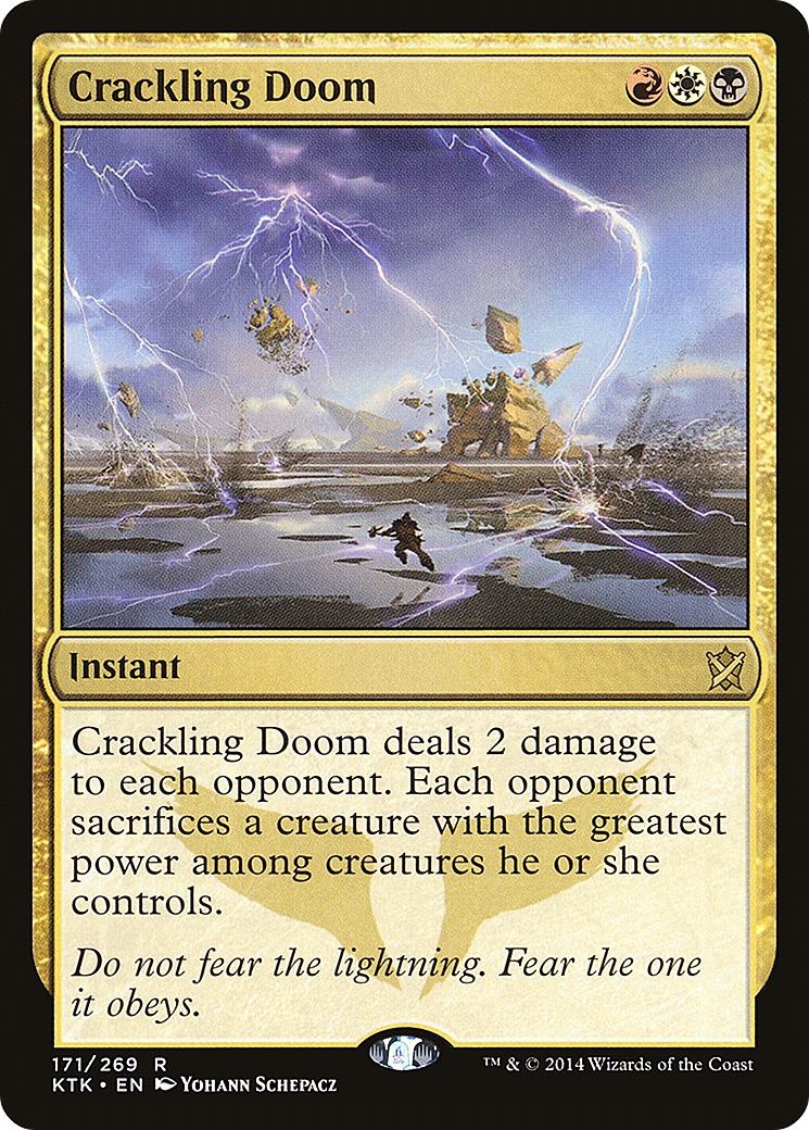 FOIL Crackling Doom (KTK-171) - Khans of Tarkir - Magic The Gathering