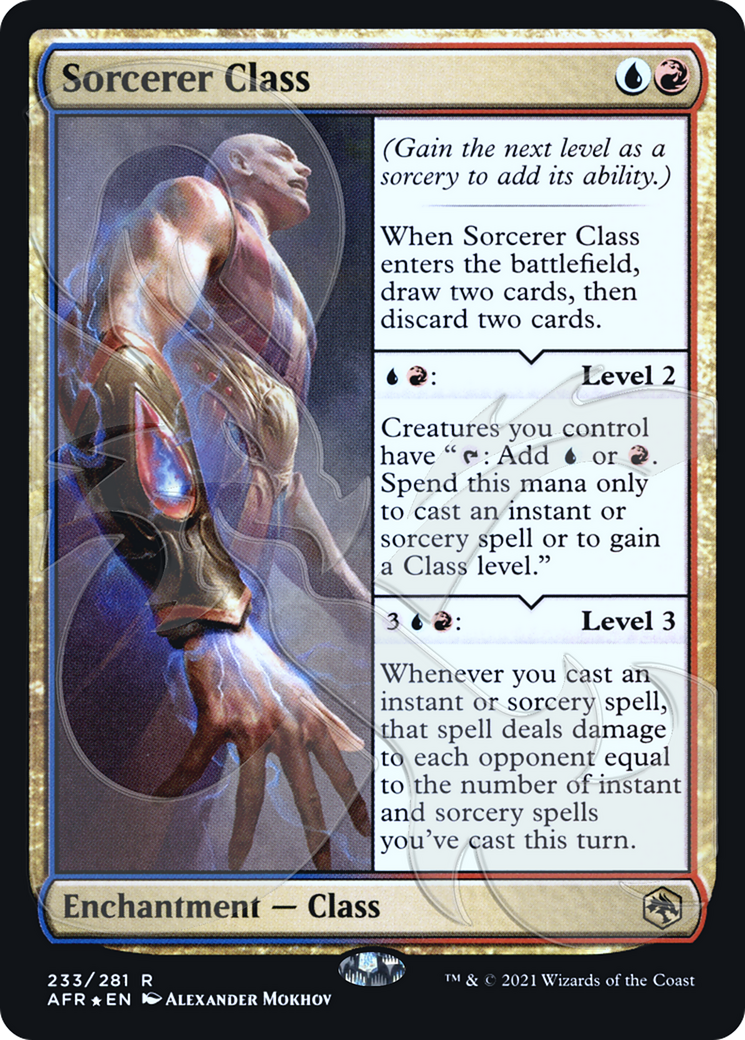 FOIL Sorcerer Class (AFR&-233A) - Adventures in the Forgotten Realms Promos - Magic The Gathering