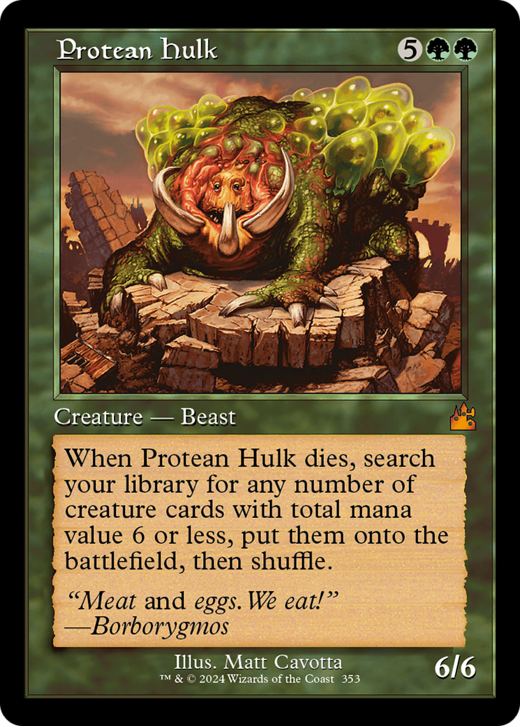 FOIL Protean Hulk (Retro Frame) (RVR-353) - Ravnica Remastered - Magic The Gathering
