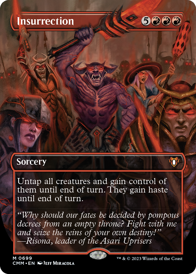 FOIL Insurrection (Borderless) (CMM-699) - Commander Masters - Magic The Gathering