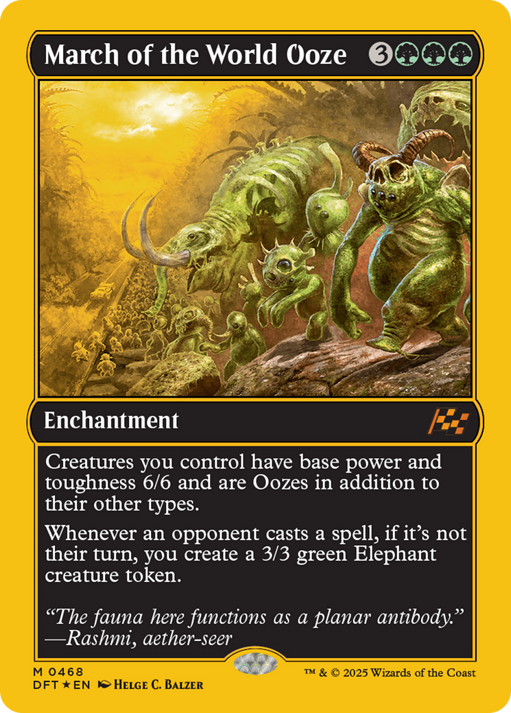 FOIL March of the World Ooze (DFT-468) - Aetherdrift - Magic The Gathering