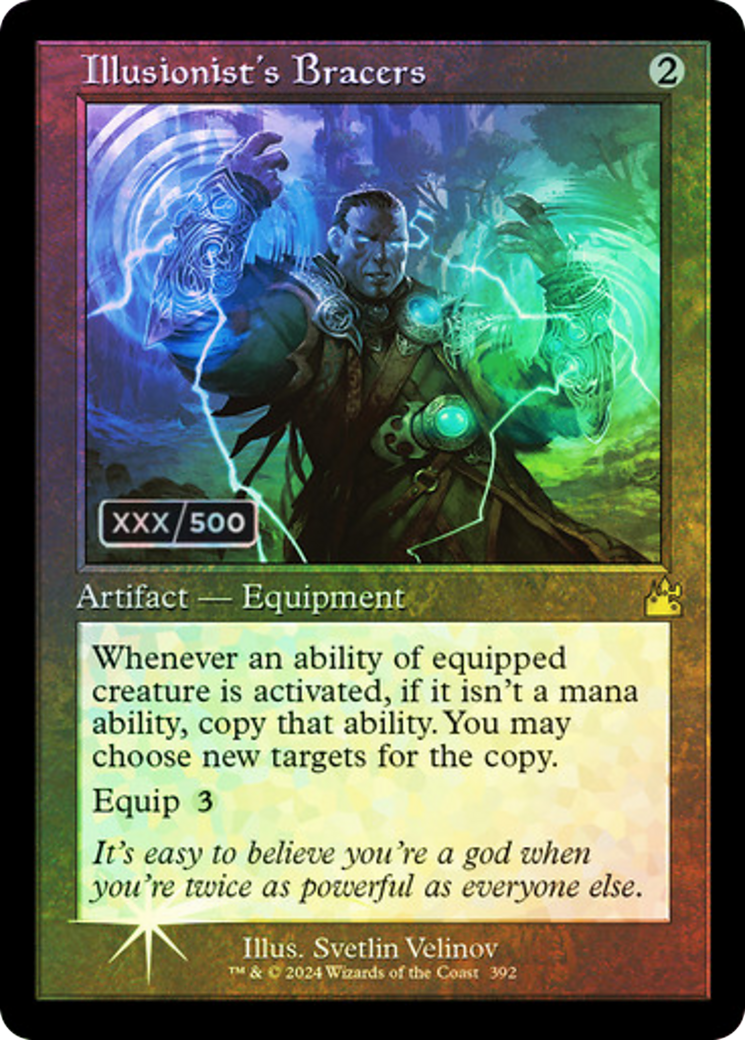 FOIL Illusionist's Bracers (Retro Frame) (Serial Numbered) (RVR-392) - Ravnica Remastered - Magic The Gathering