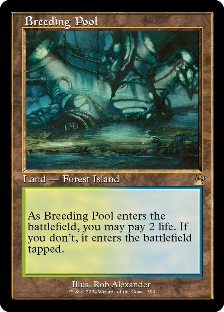 FOIL Breeding Pool (Retro Frame) (RVR-399) - Ravnica Remastered - Magic The Gathering