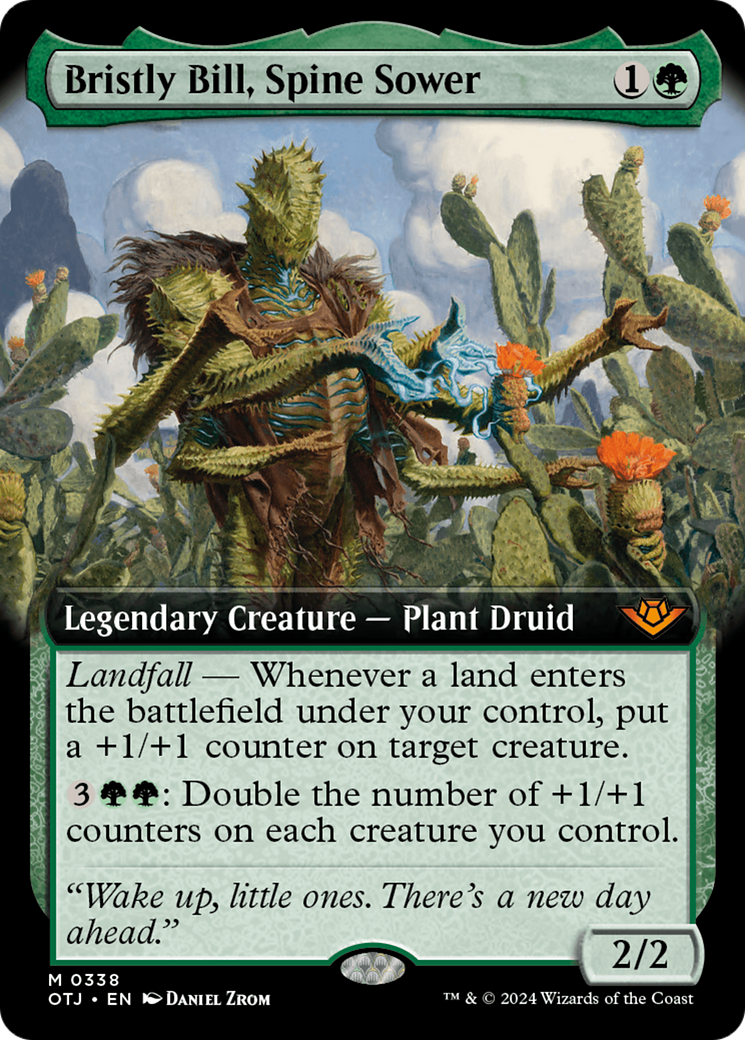 FOIL Bristly Bill, Spine Sower (Extended Art) (OTJ-338) - Outlaws of Thunder Junction - Magic The Gathering