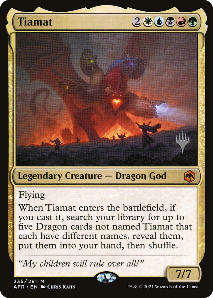 Tiamat (PPAFR-235P) - Adventures in the Forgotten Realms Promos - Magic The Gathering