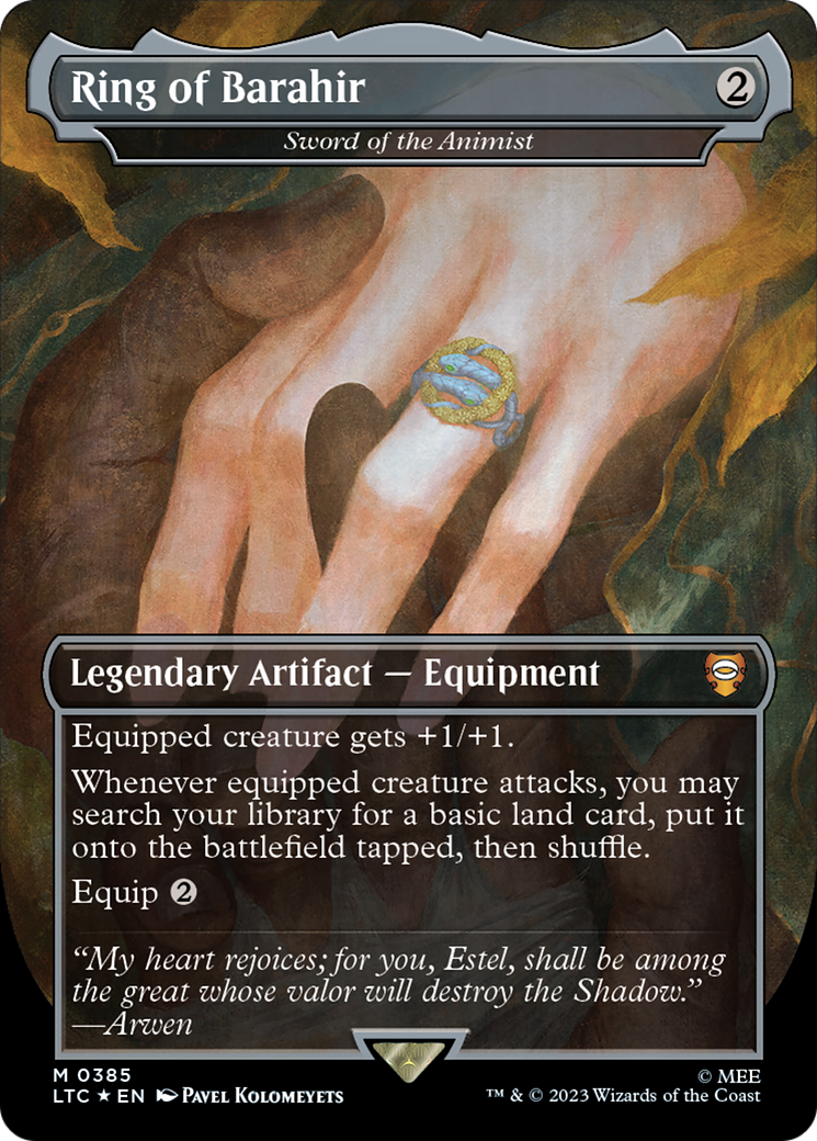 FOIL Ring of Barahir - Sword of the Animist (Surge Foil) (LTC-385) - Tales of Middle-earth Commander - Magic The Gathering