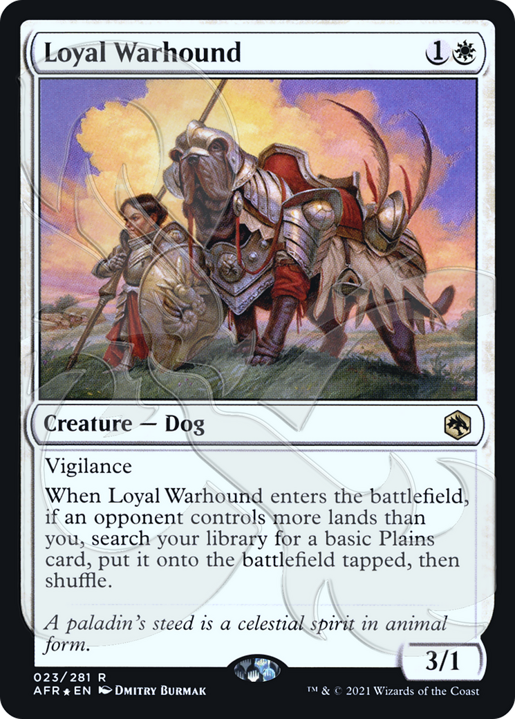 FOIL Loyal Warhound (AFR&-23A) - Adventures in the Forgotten Realms Promos - Magic The Gathering