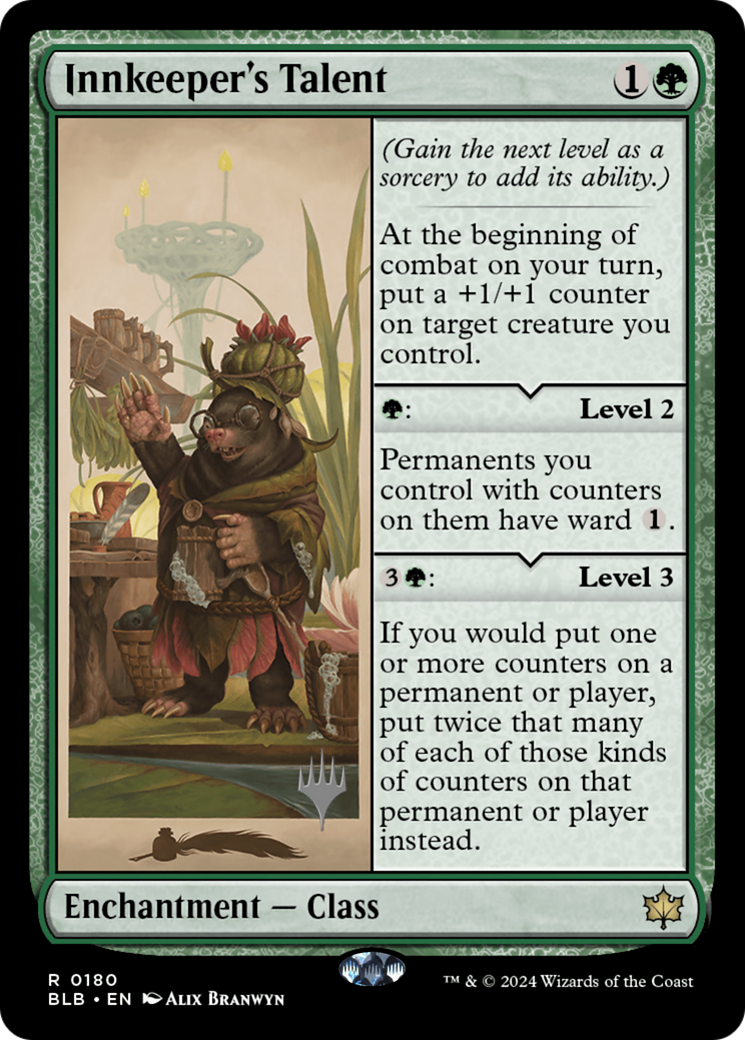Innkeeper's Talent (PPBLB-180) - Bloomburrow Promos - Magic The Gathering