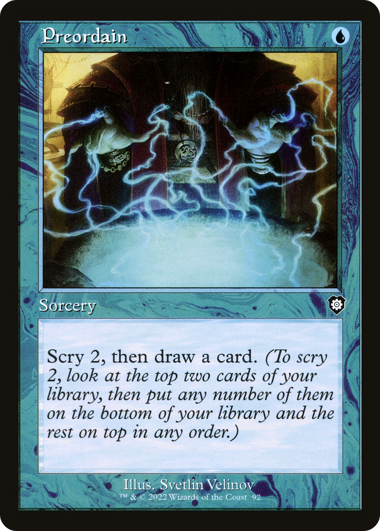 Preordain (Retro Frame) (BRC-092) - The Brothers' War Commander - Magic The Gathering
