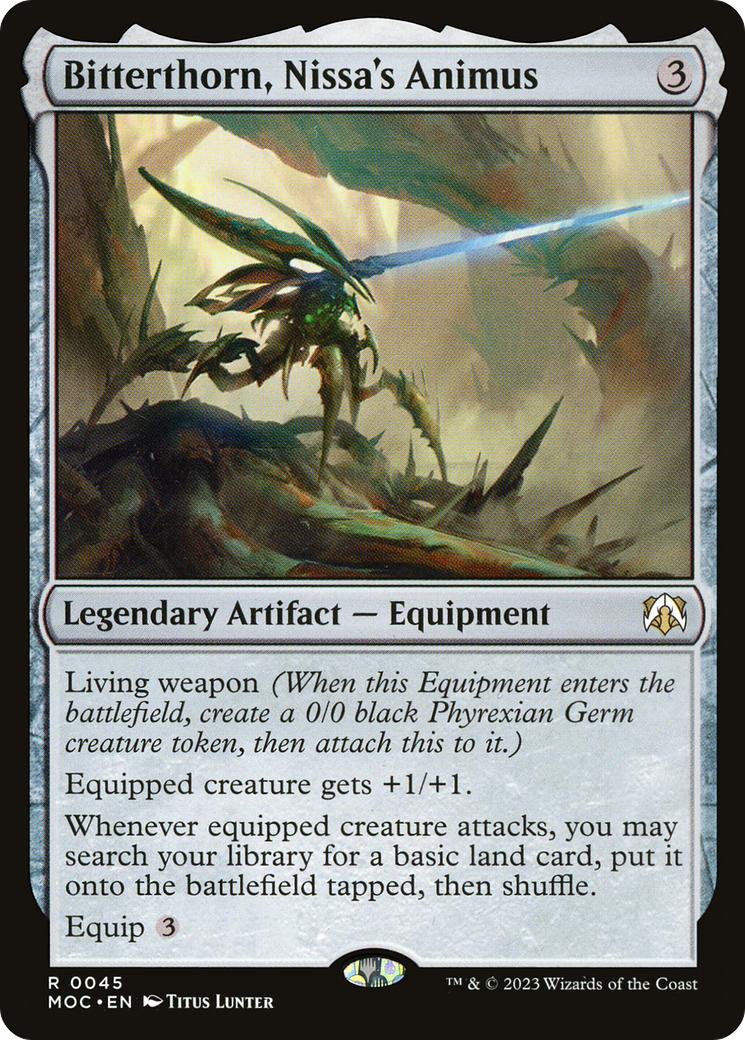 Bitterthorn, Nissa's Animus (MOC-045) - March of the Machine Commander - Magic The Gathering
