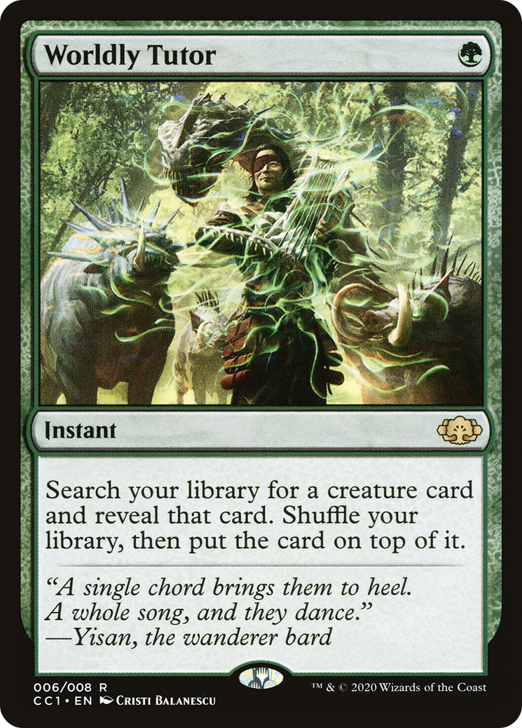 Worldly Tutor (CC1-006) - Commander Collection: Green - Magic The Gathering
