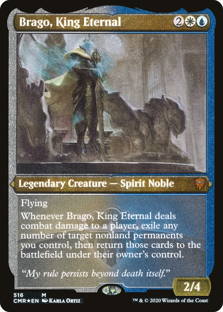ETCHED FOIL Brago, King Eternal (Foil Etched) (CMR-516) - Commander Legends - Magic The Gathering