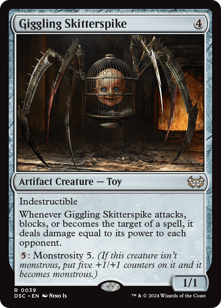 Giggling Skitterspike (DSC-039) - Duskmourn: House of Horror Commander - Magic The Gathering