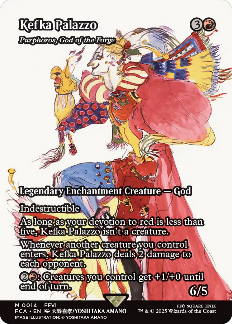 FOIL Kefka Palazzo - Purphoros, God of the Forge (Showcase) (FCA-014) - FINAL FANTASY: Through the Ages - Magic The Gathering