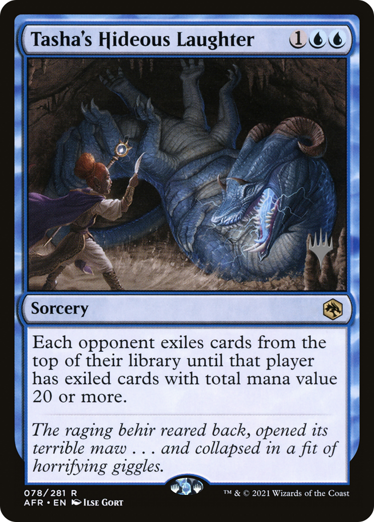 FOIL Tasha's Hideous Laughter (PPAFR-78P) - Adventures in the Forgotten Realms Promos - Magic The Gathering