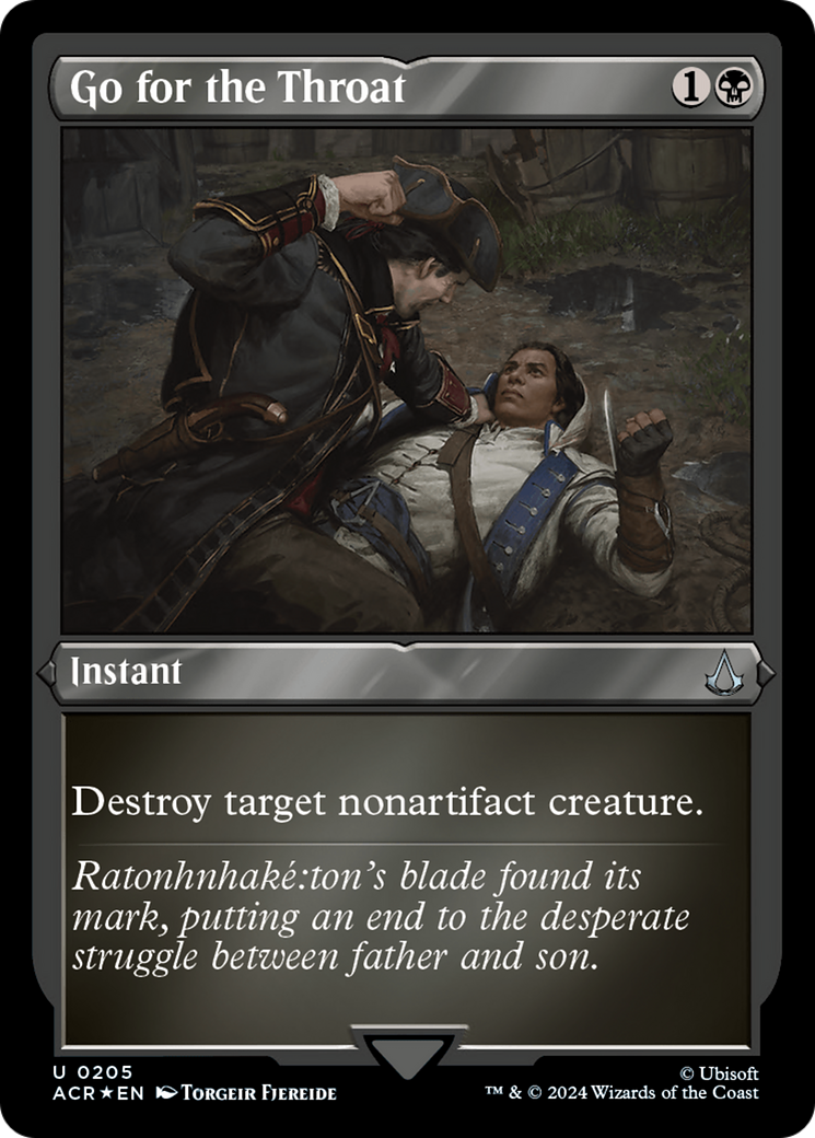 ETCHED FOIL Go for the Throat (ACR-205) - Assassin's Creed - Magic The Gathering