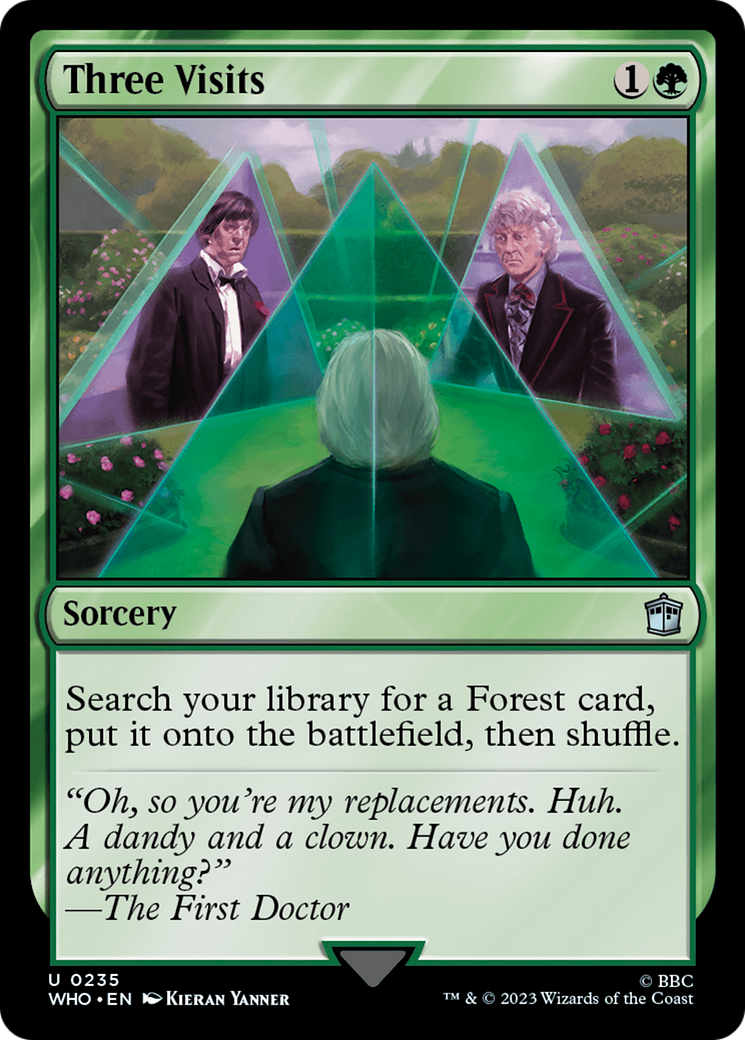 FOIL Three Visits (WHO-235) - Doctor Who - Magic The Gathering
