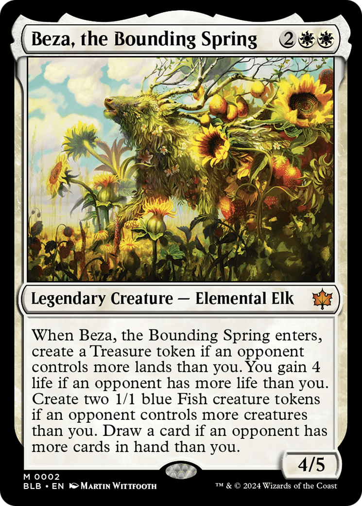 FOIL Beza, the Bounding Spring (BLB-002) - Bloomburrow - Magic The Gathering