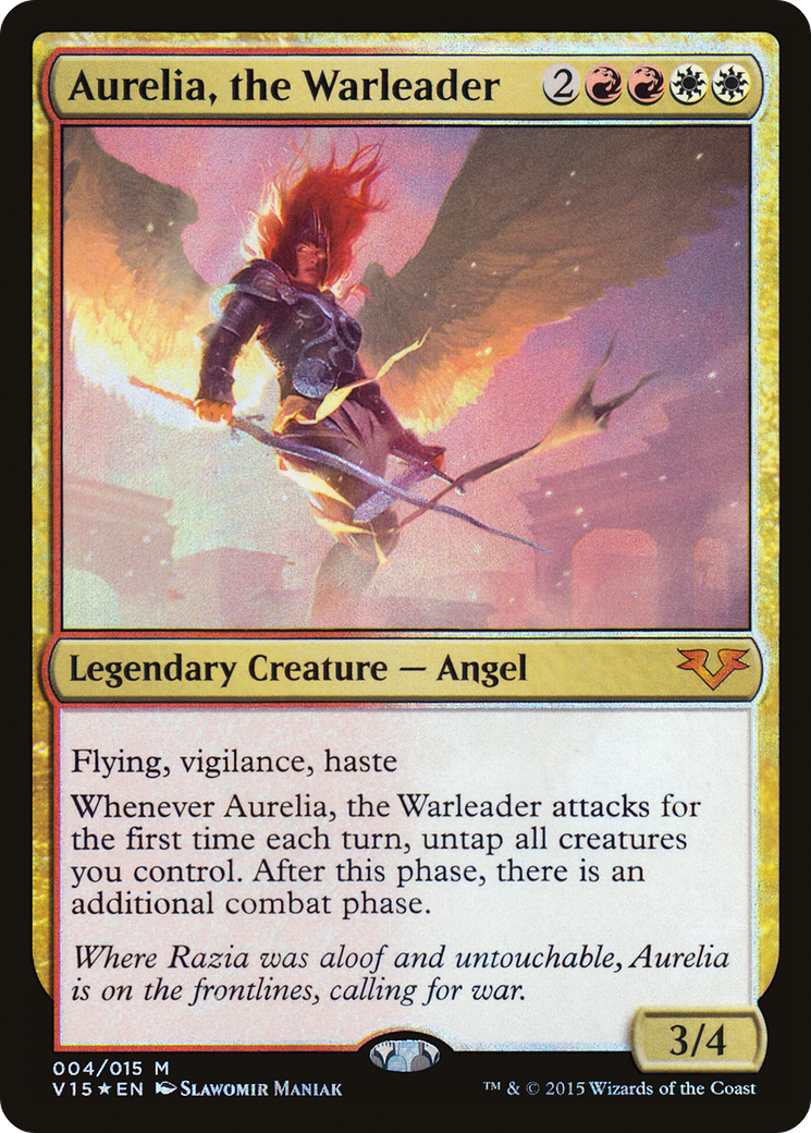 FOIL Aurelia, the Warleader (V15-004) - From the Vault: Angels - Magic The Gathering
