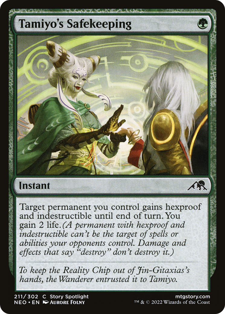 FOIL Tamiyo's Safekeeping (NEO-211) - Kamigawa: Neon Dynasty - Magic The Gathering