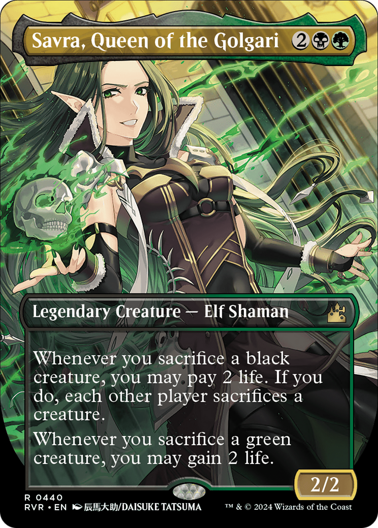 Savra, Queen of the Golgari (Anime Borderless) (RVR-440) - Ravnica Remastered - Magic The Gathering
