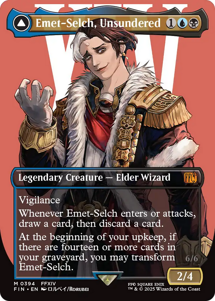 Emet-Selch, Unsundered (Borderless) (FIN-394) - FINAL FANTASY - Magic The Gathering