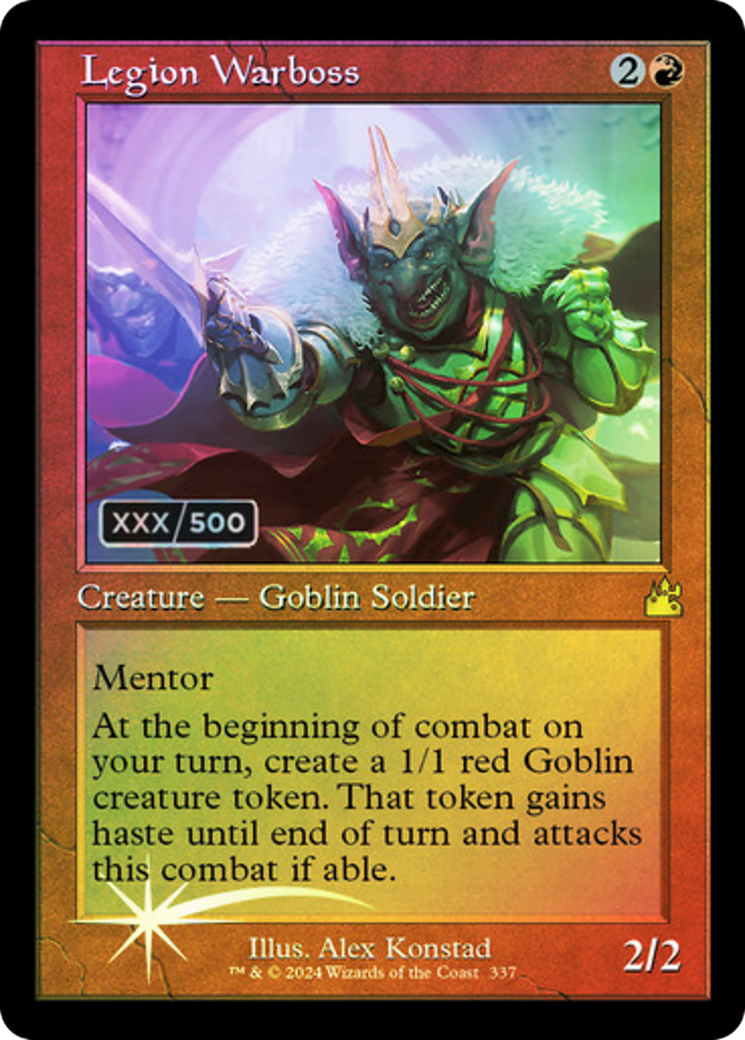 FOIL Legion Warboss (Retro Frame) (Serial Numbered) (RVR-337) - Ravnica Remastered - Magic The Gathering