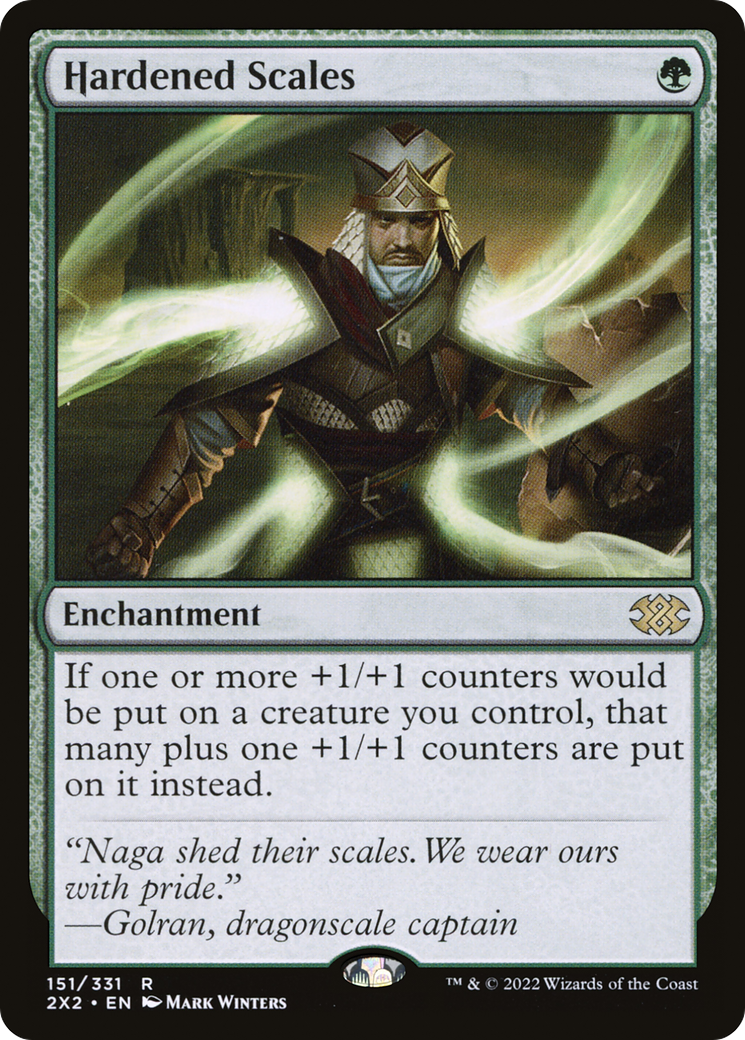 FOIL Hardened Scales (2X2-151) - Double Masters 2022 - Magic The Gathering