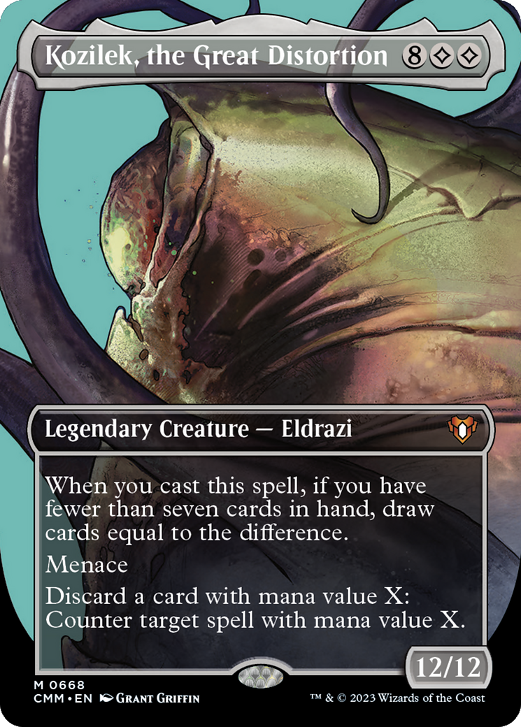 Kozilek, the Great Distortion (Borderless) (CMM-668) - Commander Masters - Magic The Gathering