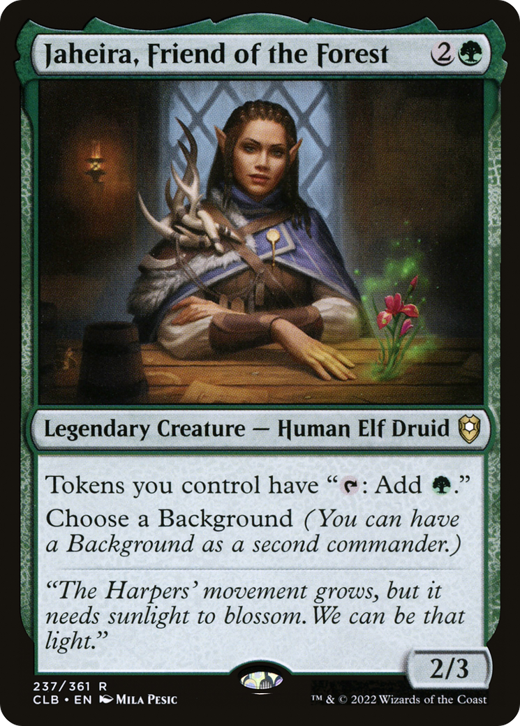 FOIL Jaheira, Friend of the Forest (CLB-237) - Commander Legends: Battle for Baldur's Gate - Magic The Gathering