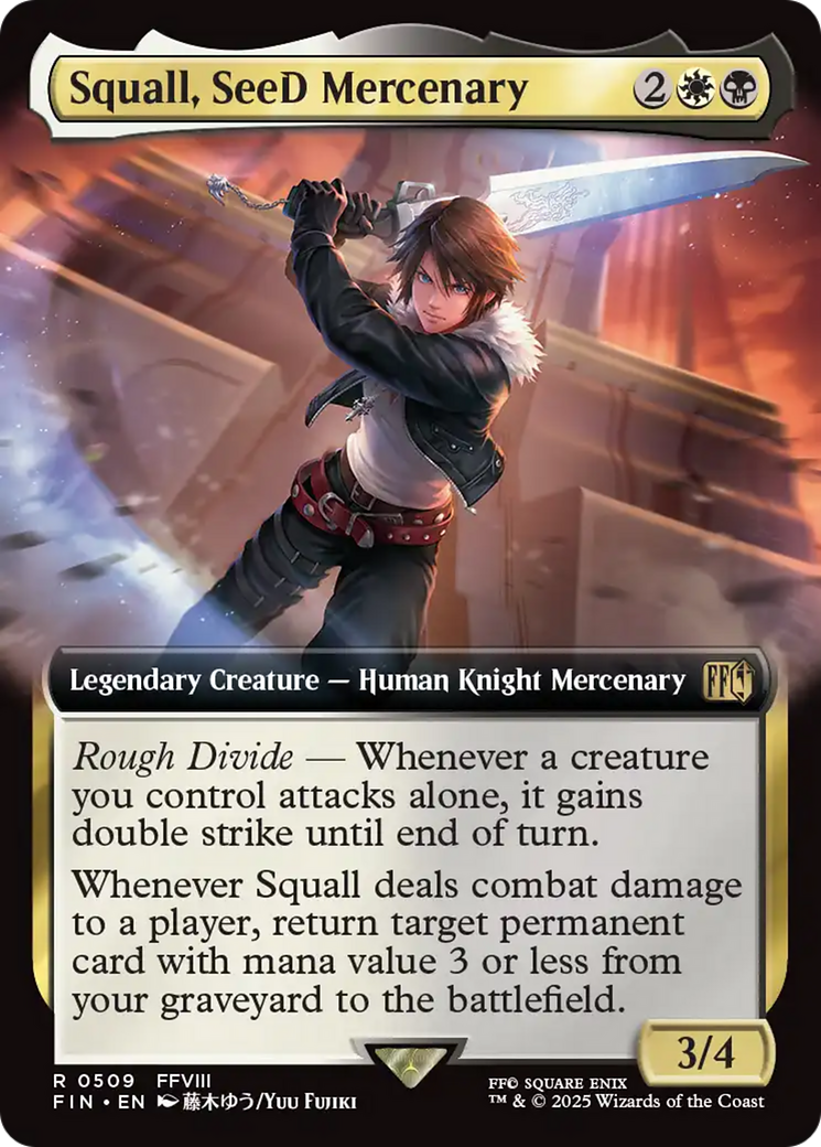 FOIL Squall, SeeD Mercenary (FIN-509) - FINAL FANTASY - Magic The Gathering
