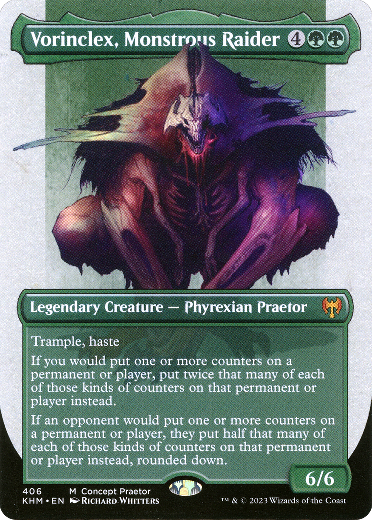 FOIL Vorinclex, Monstrous Raider (Concept Praetor) (ONE-406) - Kaldheim - Magic The Gathering