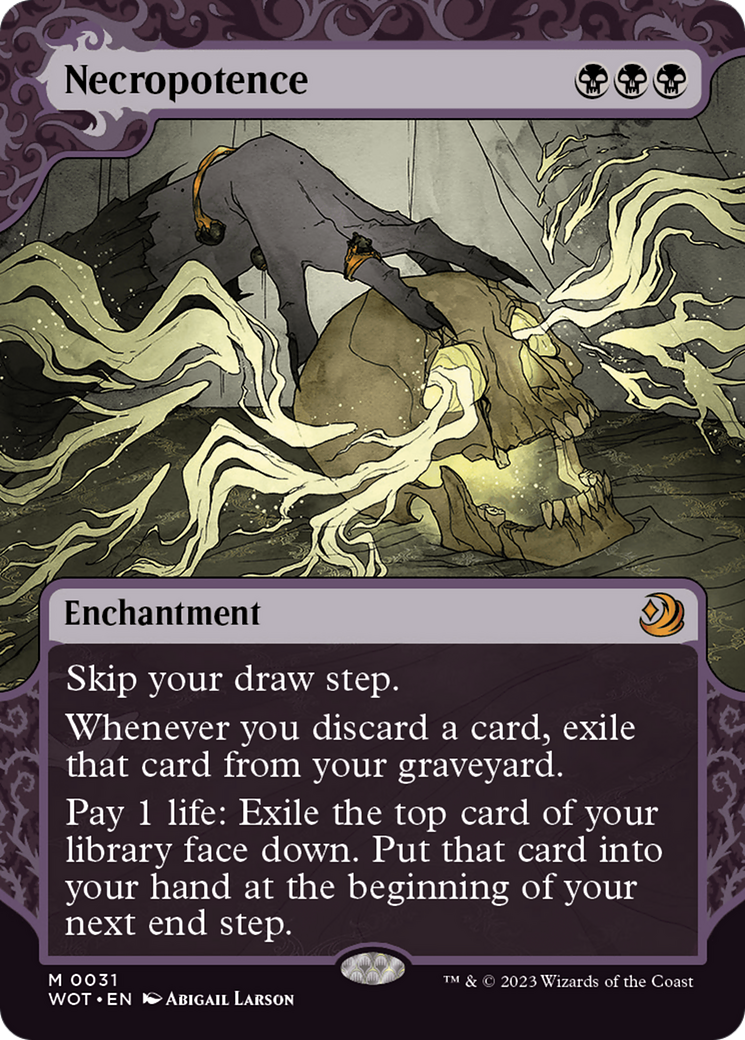 FOIL Necropotence (WOT-031) - Wilds of Eldraine: Enchanting Tales - Magic The Gathering