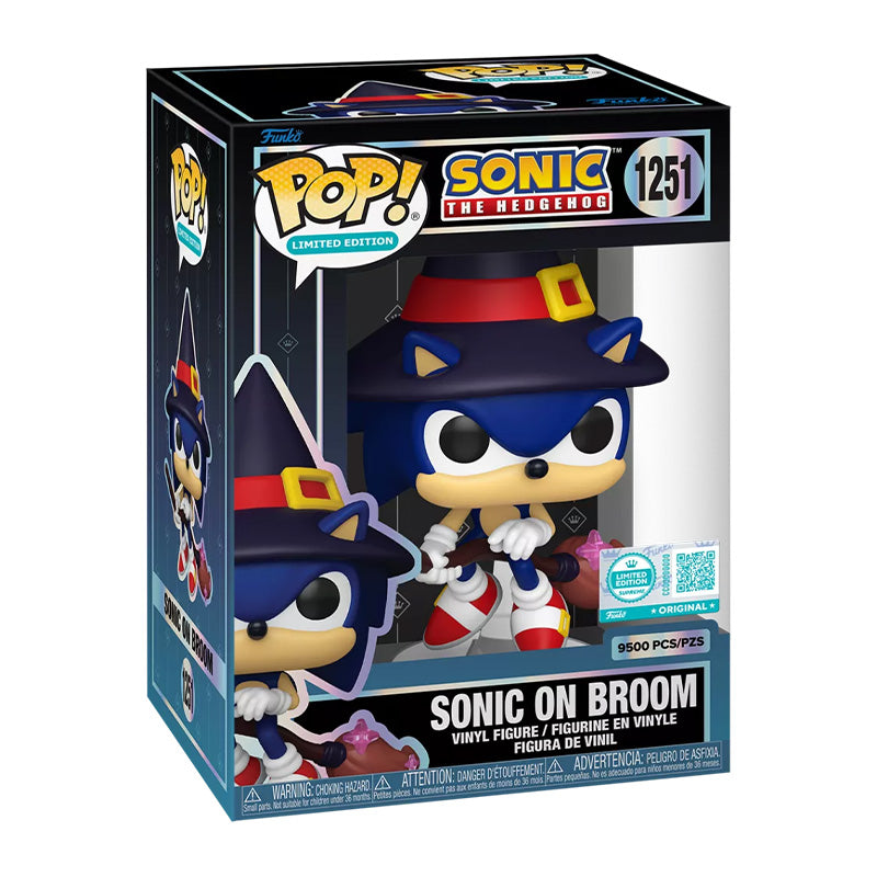 Funko Pop! Sonic The Hedgehog Sonic On Broom #1251 Limited w/ Protector