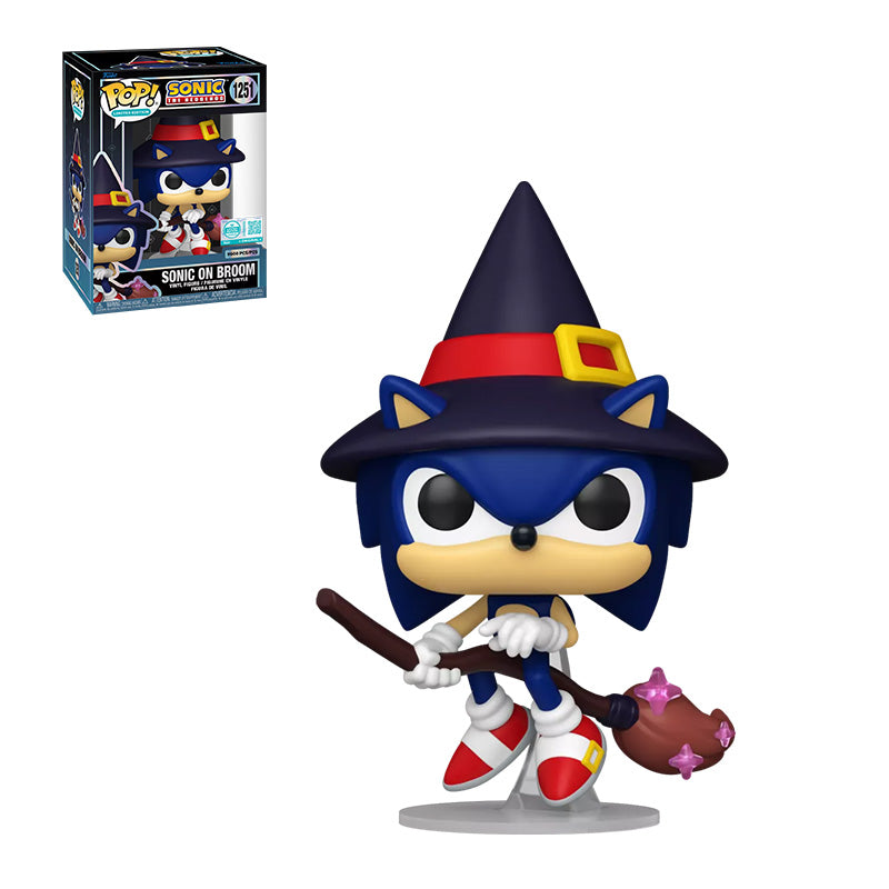 Funko Pop! Sonic The Hedgehog Sonic On Broom #1251 Limited w/ Protector