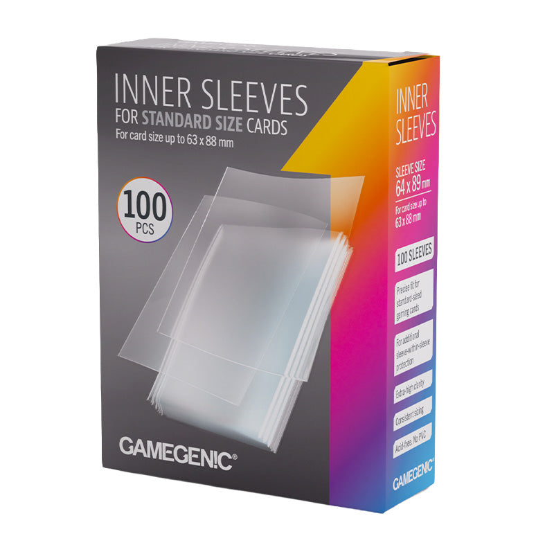 Gamegenic 100ct  Inner Sleeves 64x89mm
