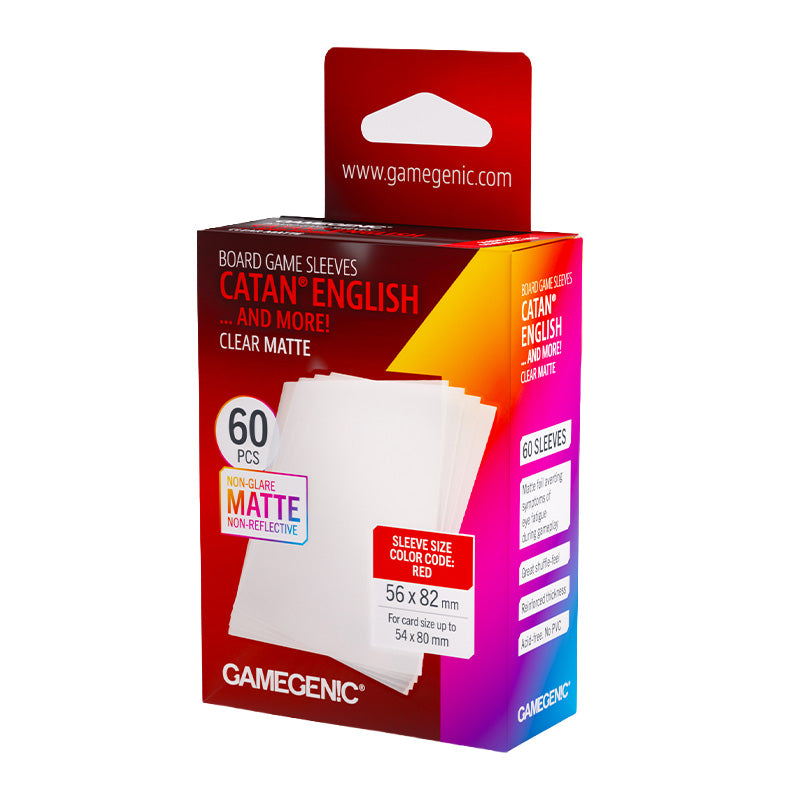 Gamegenic Matte Board Game Sleeves Catan English 56mm x 82mm 60pc