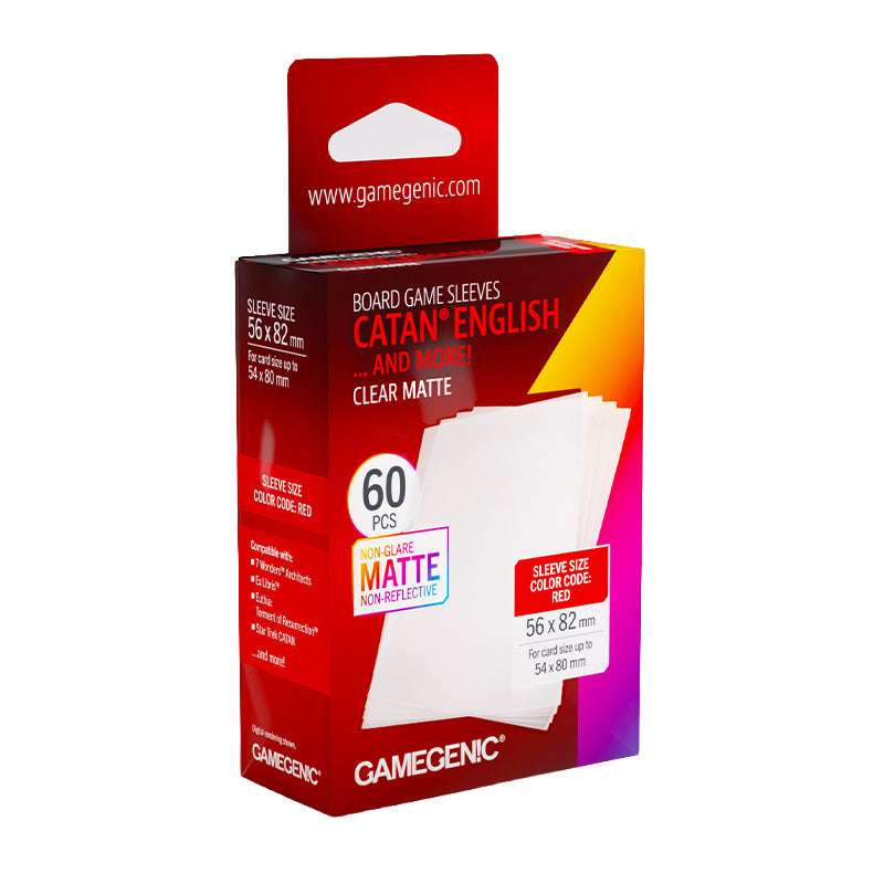 Gamegenic Matte Board Game Sleeves Catan English 56mm x 82mm 60pc