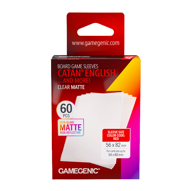 Gamegenic Matte Board Game Sleeves Catan English 56mm x 82mm 60pc
