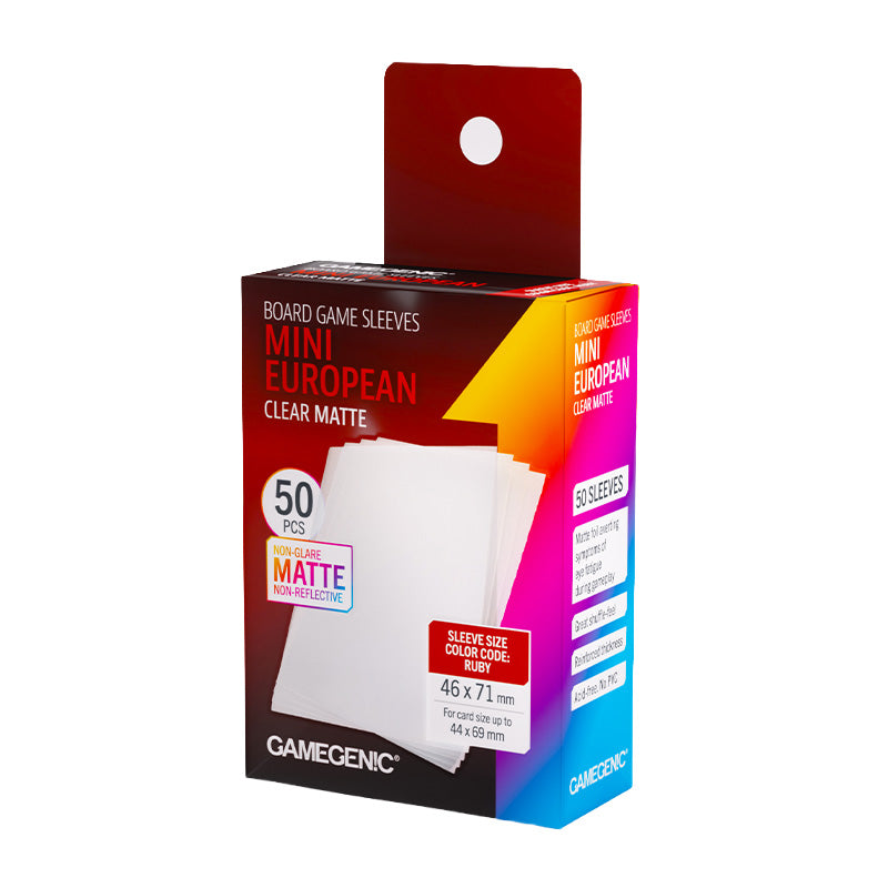 Gamegenic Matte Board Game Sleeves Mini European Sized 46mm x 71mm 50pc
