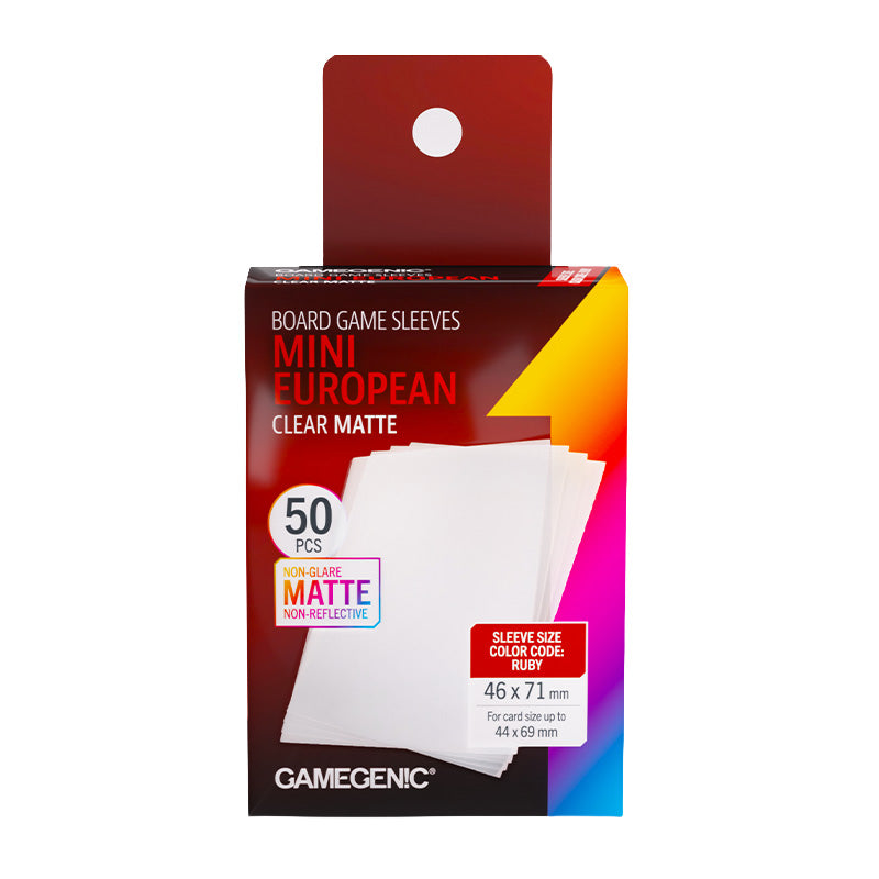 Gamegenic Matte Board Game Sleeves Mini European Sized 46mm x 71mm 50pc