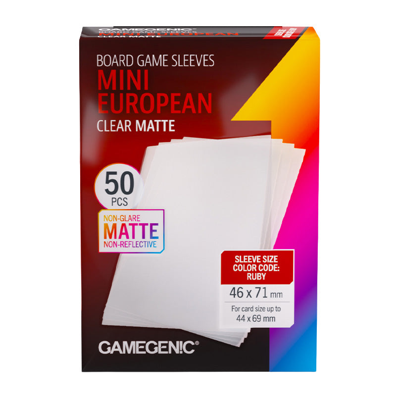 Gamegenic Matte Board Game Sleeves Mini European Sized 46mm x 71mm 50pc