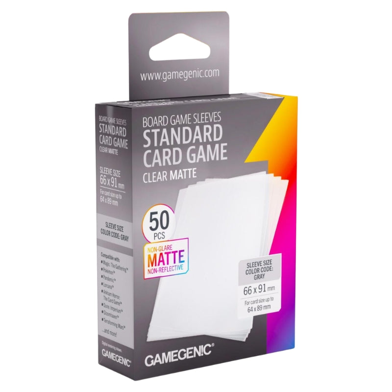 Gamegenic Matte Board Game Sleeves Standard Size 66mm x 91mm 50pc