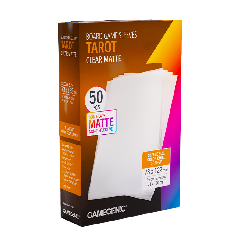 Gamegenic Matte Board Game Sleeves Tarot Sizes 73mm x 122mm 50pc