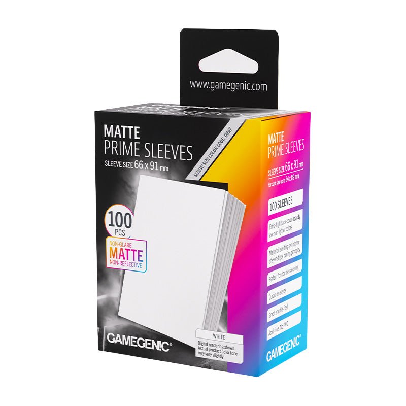 Gamegenic Matte Prime 100ct White Sleeves