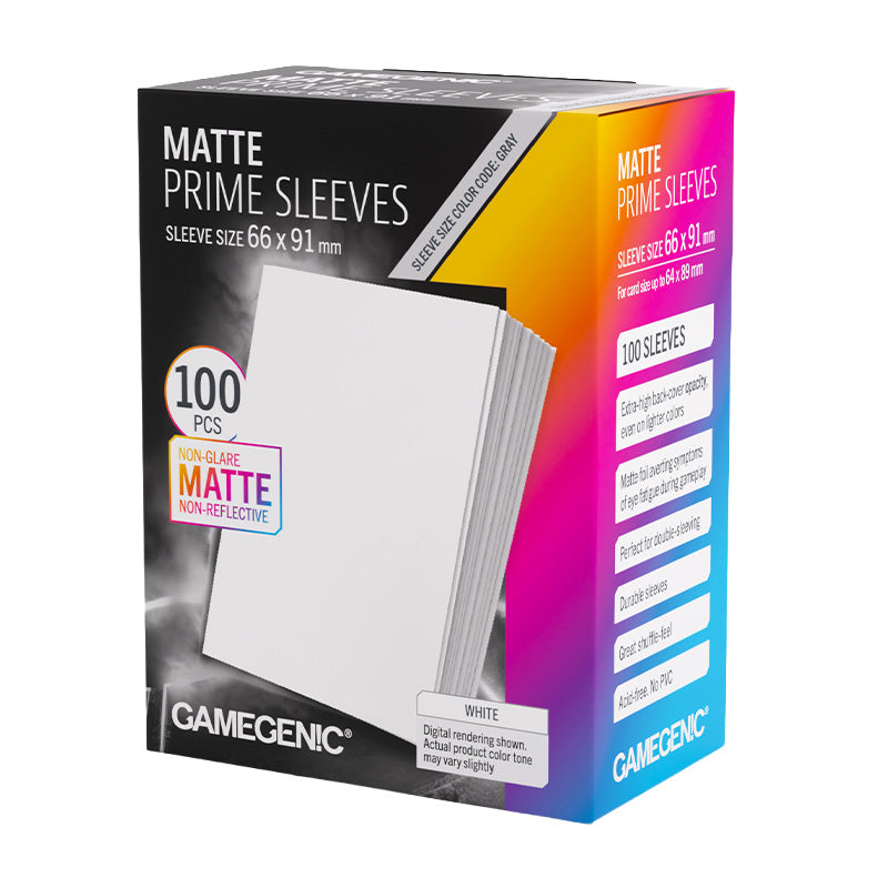 Gamegenic Matte Prime 100ct White Sleeves