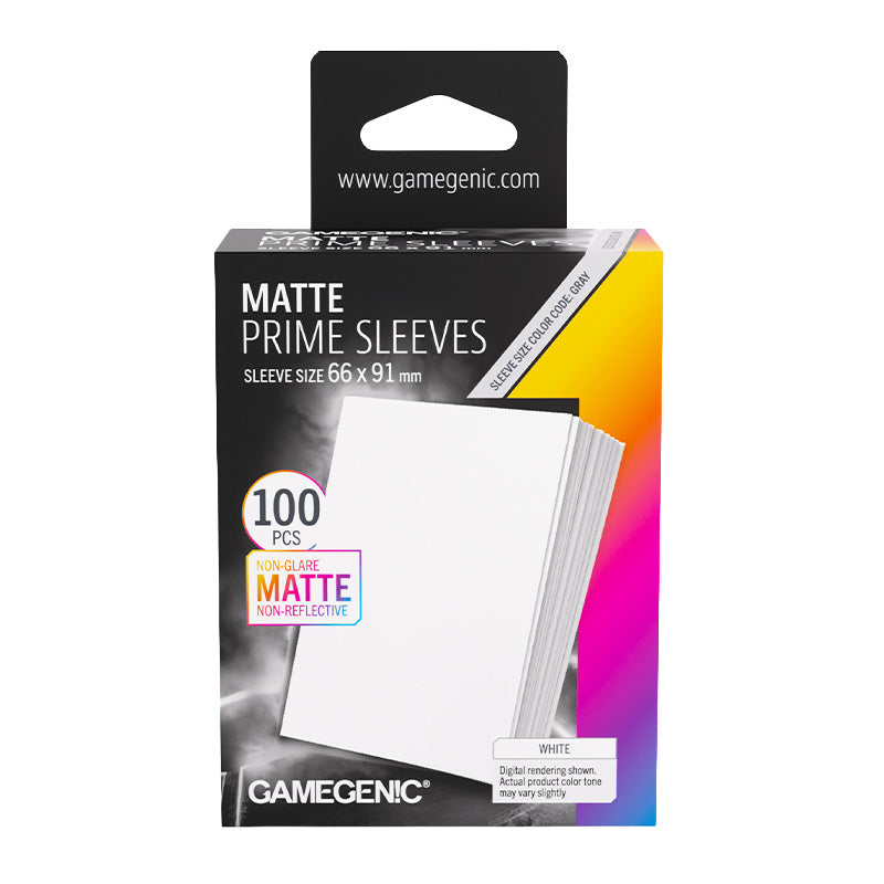 Gamegenic Matte Prime 100ct White Sleeves